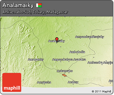 Physical 3D Map of Analamaiky