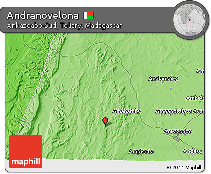 Political 3D Map of Andranovelona