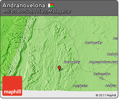 Political 3D Map of Andranovelona