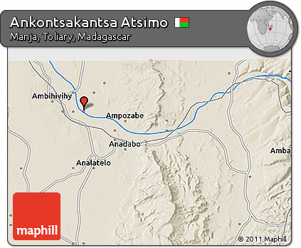 Shaded Relief 3D Map of Ankontsakantsa Atsimo