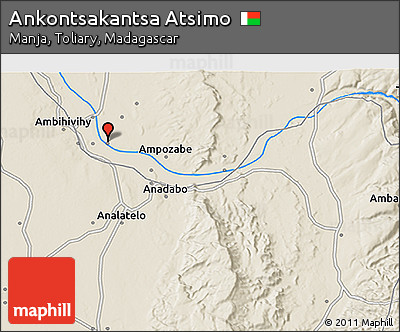 Shaded Relief 3D Map of Ankontsakantsa Atsimo