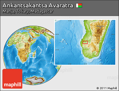 Physical Location Map of Ankantsakantsa Avaratra