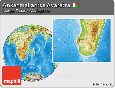 Physical Location Map of Ankantsakantsa Avaratra
