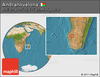 Satellite Location Map of Andranovelona