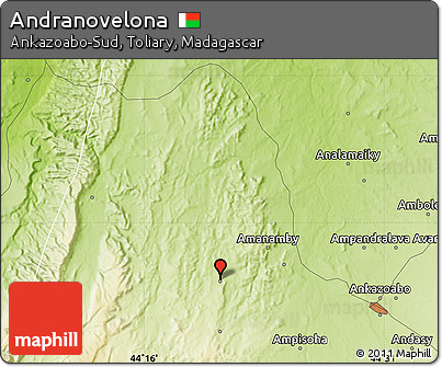 Physical Map of Andranovelona