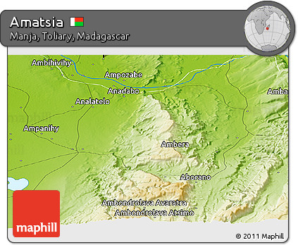 Physical Panoramic Map of Amatsia