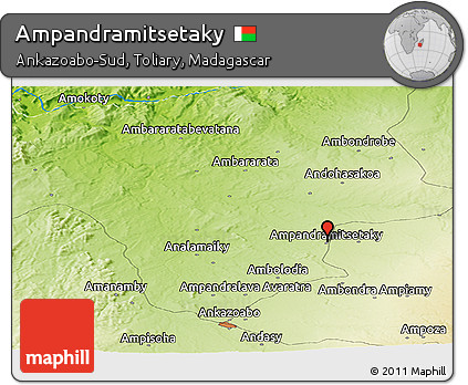 Physical Panoramic Map of Ampandramitsetaky