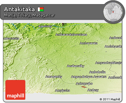 Physical Panoramic Map of Antakitaka