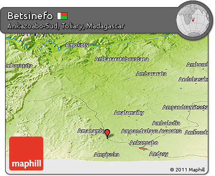 Physical Panoramic Map of Betsinefo