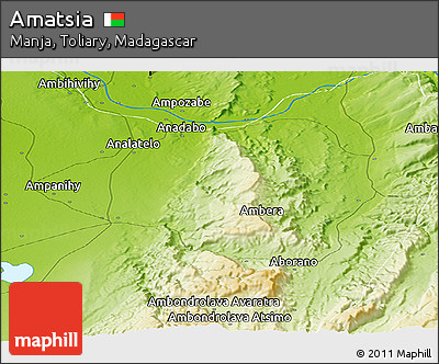 Physical Panoramic Map of Amatsia