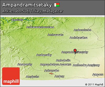 Physical Panoramic Map of Ampandramitsetaky