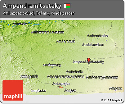 Physical Panoramic Map of Ampandramitsetaky