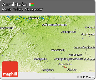 Physical Panoramic Map of Antakitaka