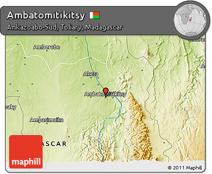 Physical 3D Map of Ambatomitikitsy