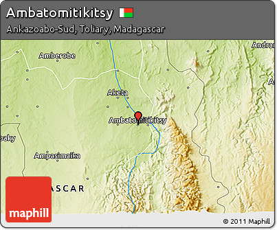 Physical 3D Map of Ambatomitikitsy