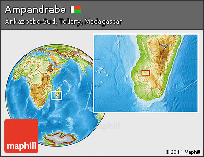 Physical Location Map of Ampandrabe