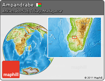 Physical Location Map of Ampandrabe