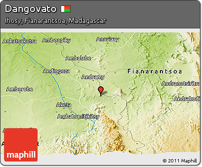 Physical Panoramic Map of Dangovato