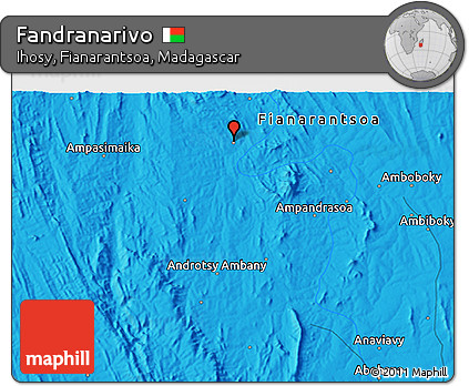 Political 3D Map of Fandranarivo