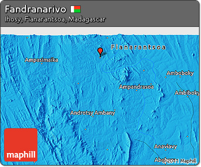 Political 3D Map of Fandranarivo