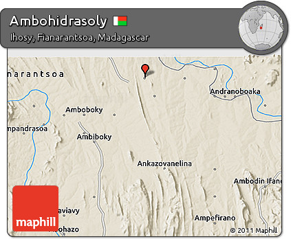 Shaded Relief 3D Map of Ambohidrasoly