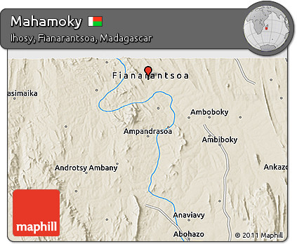 Shaded Relief 3D Map of Mahamoky