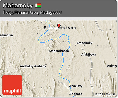 Shaded Relief 3D Map of Mahamoky