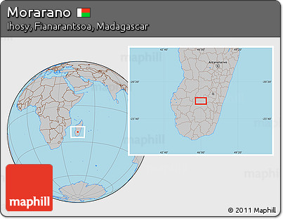 Gray Location Map of Morarano