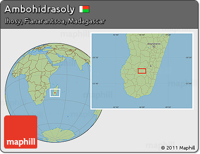 Savanna Style Location Map of Ambohidrasoly