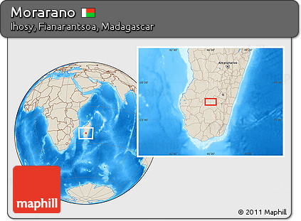 Shaded Relief Location Map of Morarano