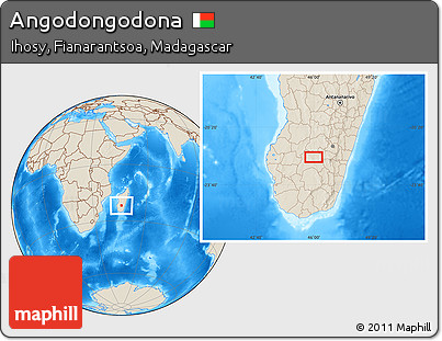 Shaded Relief Location Map of Angodongodona