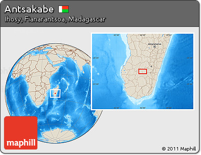 Shaded Relief Location Map of Antsakabe