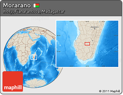 Shaded Relief Location Map of Morarano