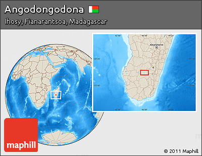 Shaded Relief Location Map of Angodongodona