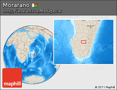 Shaded Relief Location Map of Morarano