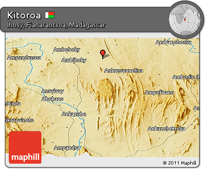 Physical Panoramic Map of Kitoroa
