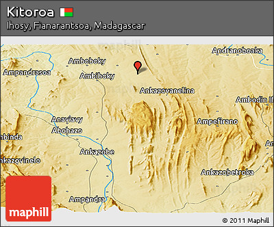 Physical Panoramic Map of Kitoroa