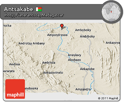 Shaded Relief Panoramic Map of Antsakabe