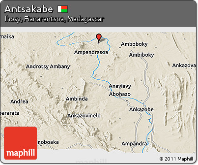 Shaded Relief Panoramic Map of Antsakabe