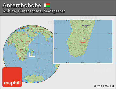 Savanna Style Location Map of Antambohobe