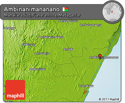 Physical 3D Map of Ambinanimananano