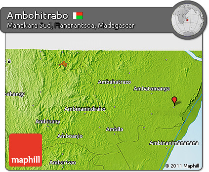 Physical 3D Map of Ambohitrabo