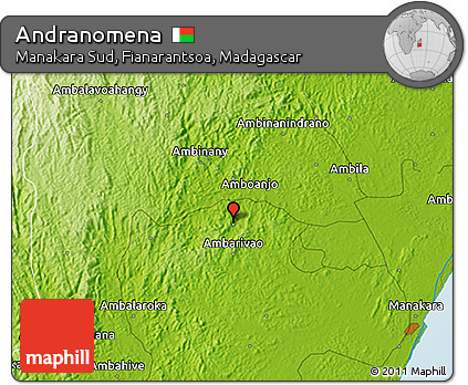 Physical 3D Map of Andranomena