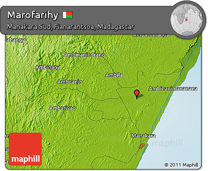 Physical 3D Map of Marofarihy