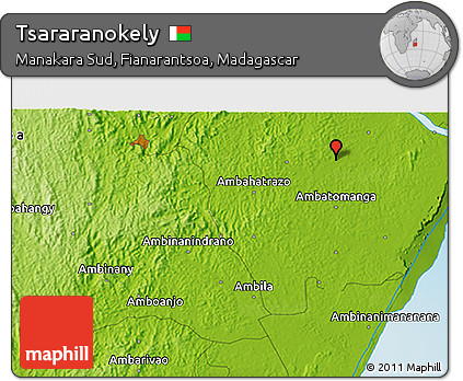 Physical 3D Map of Tsararanokely