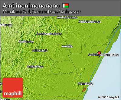 Physical 3D Map of Ambinanimananano