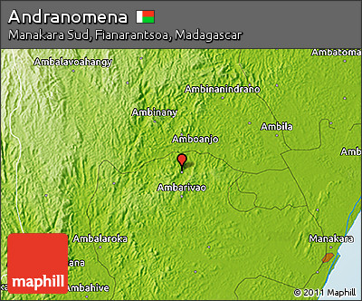Physical 3D Map of Andranomena