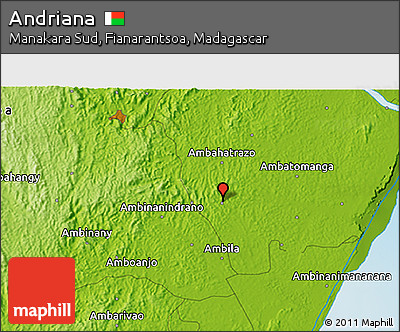 Physical 3D Map of Andriana