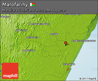 Physical 3D Map of Marofarihy