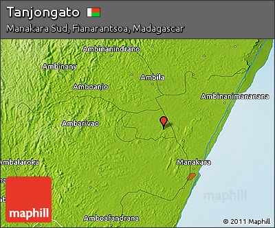 Physical 3D Map of Tanjongato